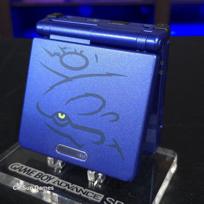 Blue Nintendo Game Boy Advance GBA SP IPS V2 And Usb-C Mod - Kyogre