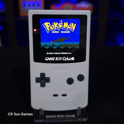 Grey Gameboy Color Console OLED Touch Screen And USB-C Rechargeable Battery