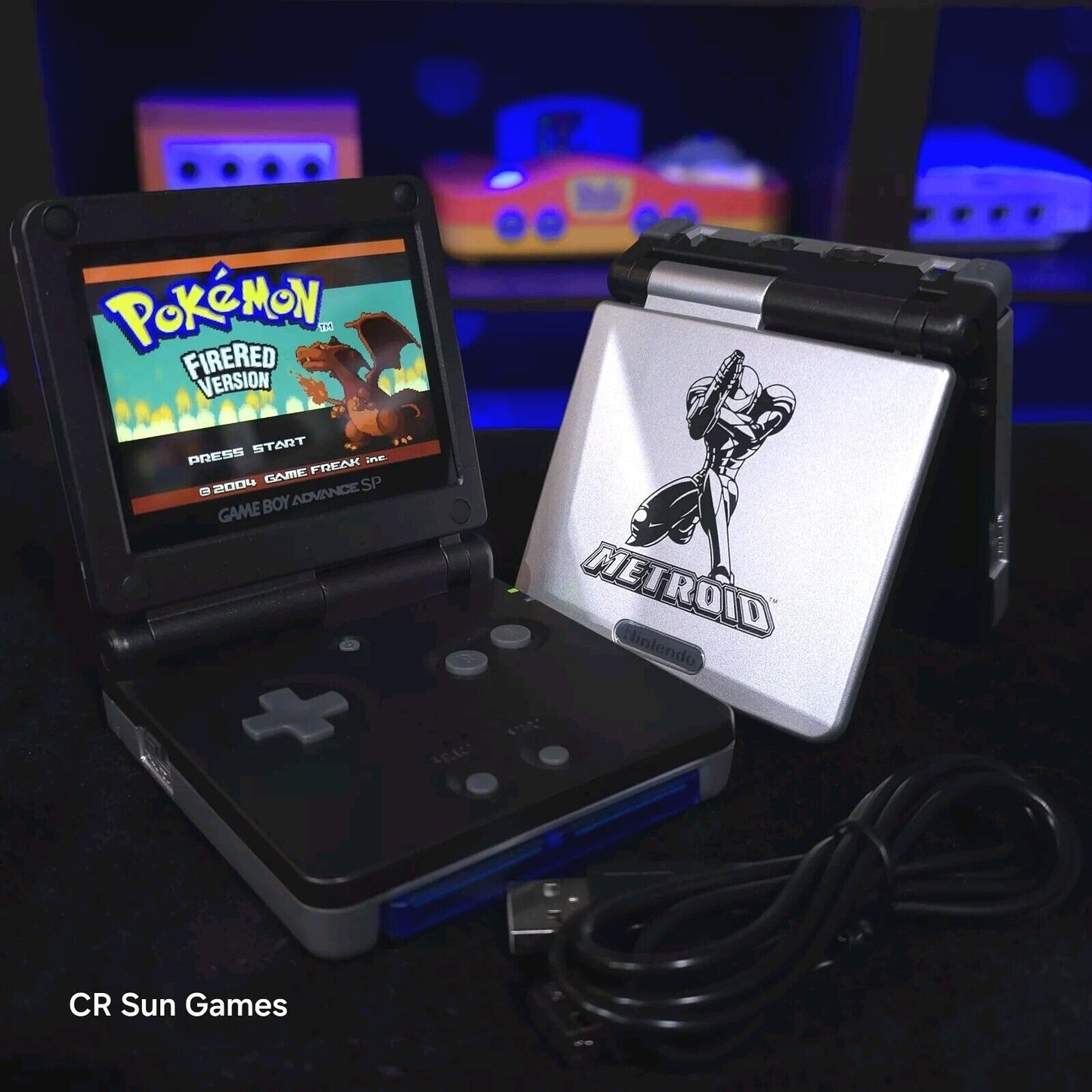 Metroid Nintendo Game Boy Advance GBA SP IPS Screen MOD Adjustable Brightness