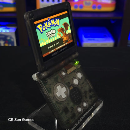 Smoke Grey Nintendo Game Boy Advance GBA SP IPS Screen And USB-C Mod