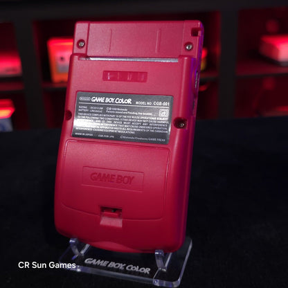 Berry Red Gameboy Color Console OLED Touch Screen GBC Game Boy