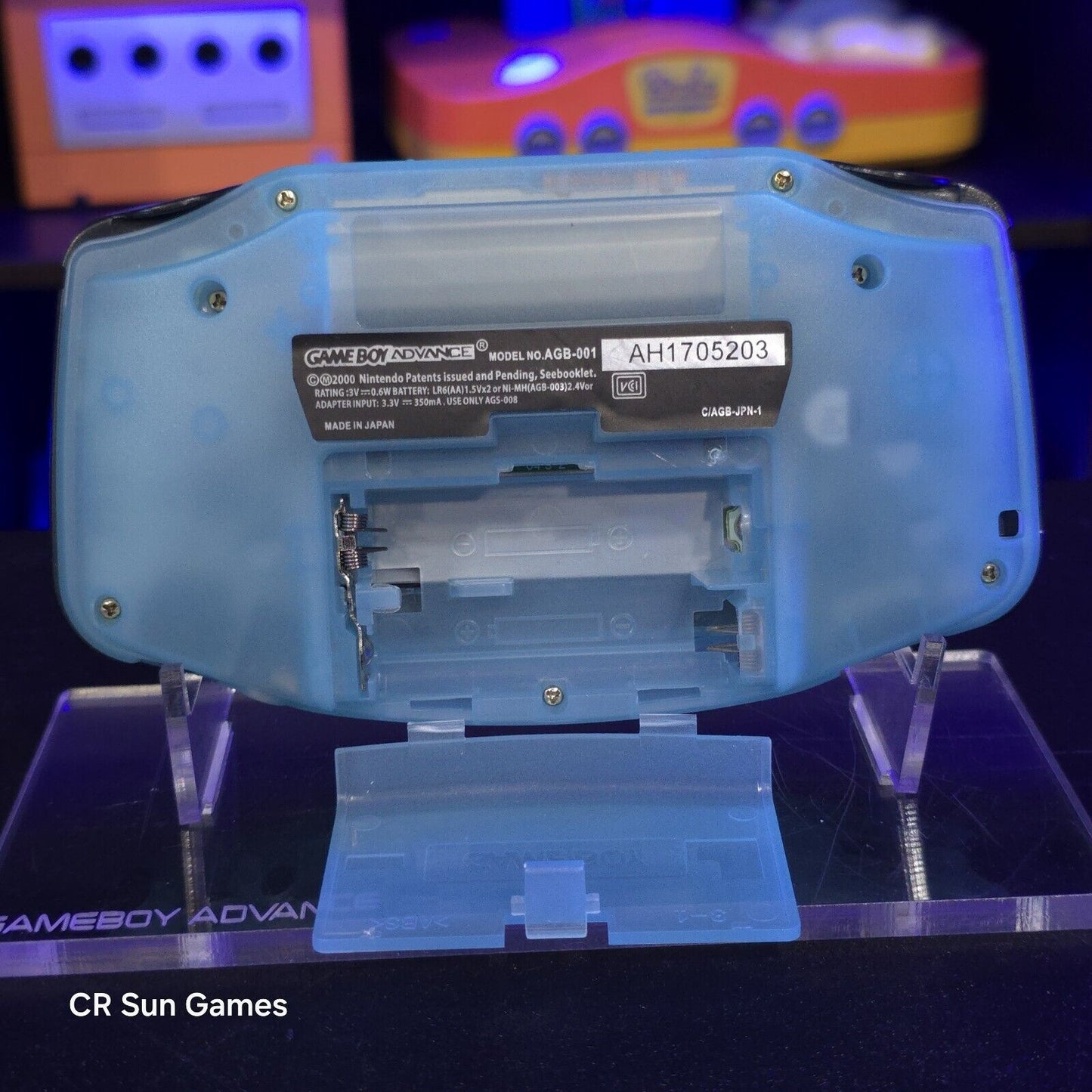 Megaman Blue Game Boy Advance GBA Console with iPS V5 Backlight Backlit LCD MOD