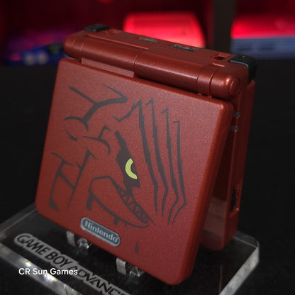Red Nintendo Game Boy Advance GBA SP IPS MOD Adjustable Brightness - Groudon