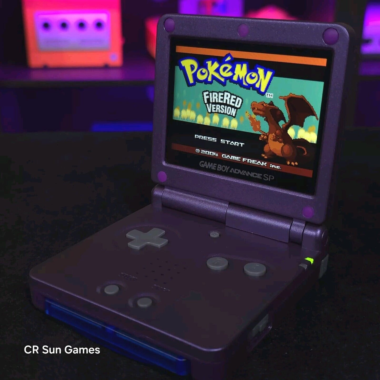 Purple Nintendo Game Boy Advance GBA SP IPS MOD Adjustable Brightness