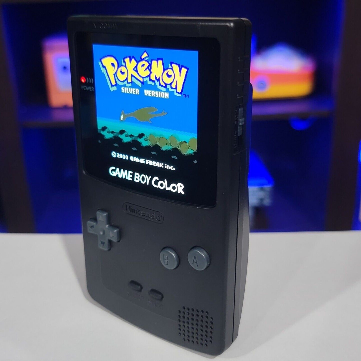 Black Gameboy Color Console OLED Touch Screen GBC Game Boy