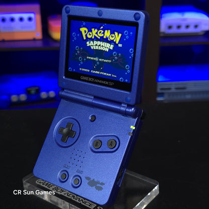 Blue Nintendo Game Boy Advance GBA SP IPS V2 And Usb-C Mod - Kyogre