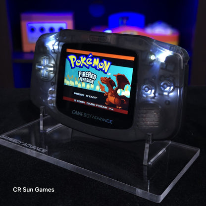 Clear Black Game Boy Advance GBA iPS V5 LCD USB-C 1800 mAh Rechargeable Battery