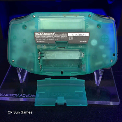Teal Glow In The Dark GameBoy Advance GBA Console with iPS Backlight LCD MOD