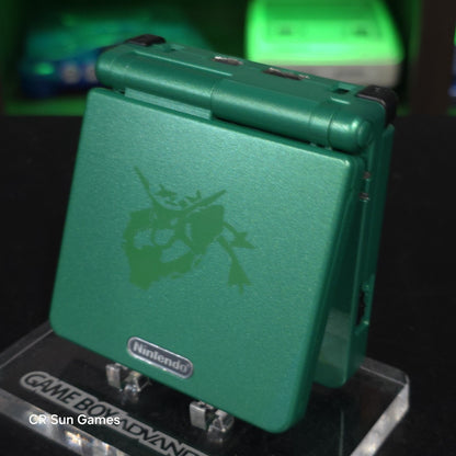 Green Nintendo Game Boy Advance GBA SP IPS MOD Adjustable Brightness - Rayquaza-