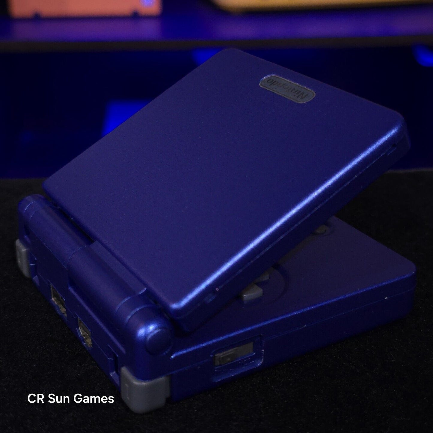 Blue Nintendo Game Boy Advance GBA SP IPS Screen MOD Adjustable Brightness