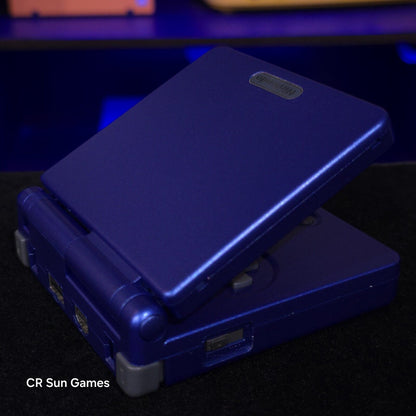 Blue Nintendo Game Boy Advance GBA SP IPS Screen MOD Adjustable Brightness