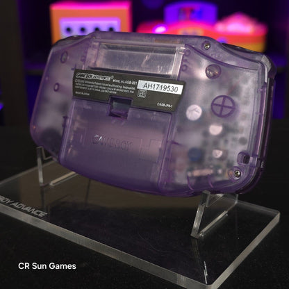 Gengar Purple Game Boy Advance GBA iPS V5 Backlit Mod & Purple LED Mod Console