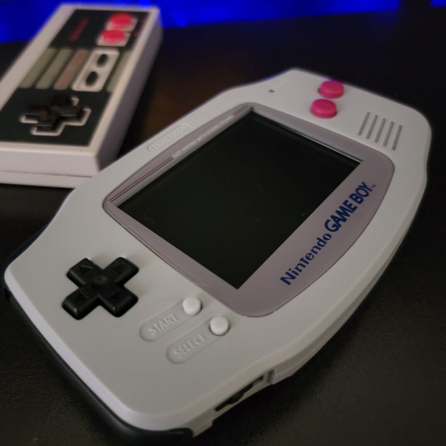 Nes Edition Game Boy Advance GBA iPS Backlit LCD Usb-C 1800 mAh Rechargeable Battery