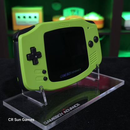 Green Game Boy Advance GBA Console with iPS V5 Backlight Backlit LCD MOD Console