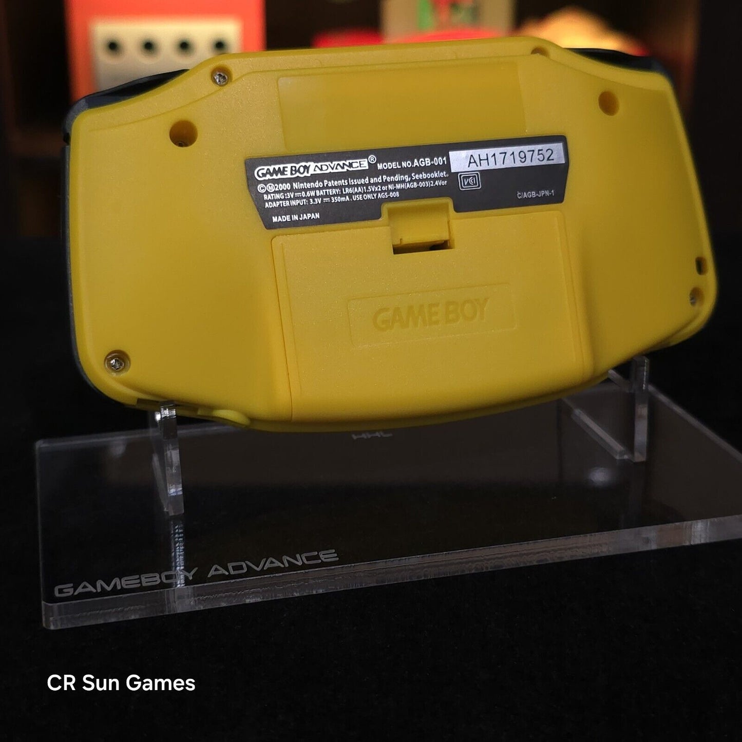 Yellow Game Boy Advance GBA Console with iPS V5 Backlight Backlit LCD MOD