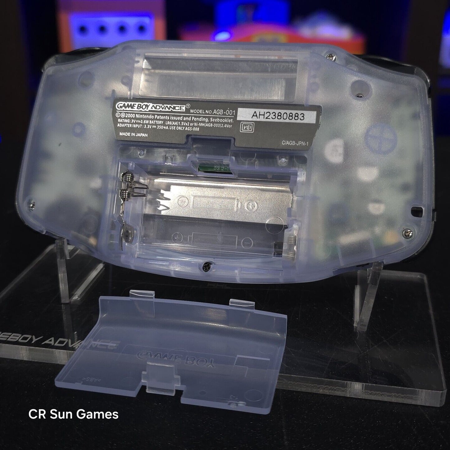 Glacial Squirtle GameBoy Advance GBA Console Ips V5 Backlight Backlit LCD MOD