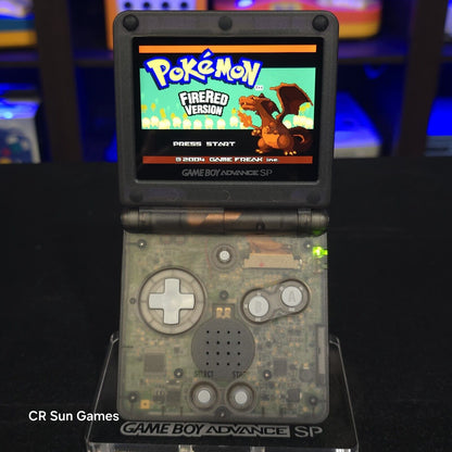 Smoke Grey Nintendo Game Boy Advance GBA SP IPS Screen And USB-C Mod