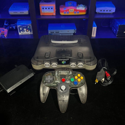 Jusco Nintendo 64 N64 Clear Black Console OEM Controller REGION FREE
