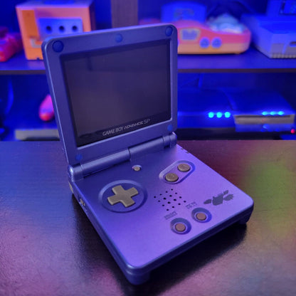 Blue Nintendo Game Boy Advance GBA SP IPS V2 And Usb-C Mod - Kyogre