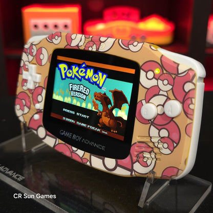 Pokemon Pokeball Game Boy Advance GBA iPS V5 Usb-C 1800 mAh Rechargeable Battery
