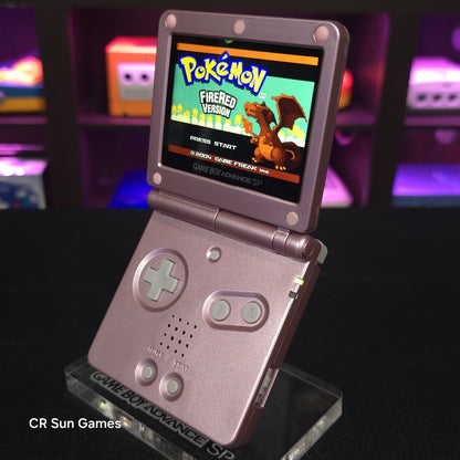 Pink Nintendo Game Boy Advance GBA SP IPS MOD Adjustable Brightness