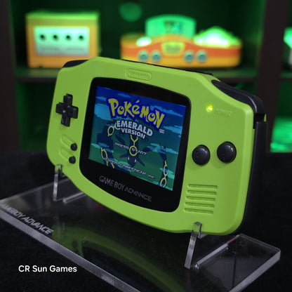 Green Game Boy Advance GBA iPS V5 LCD USB-C 1800 mAh Rechargeable Battery