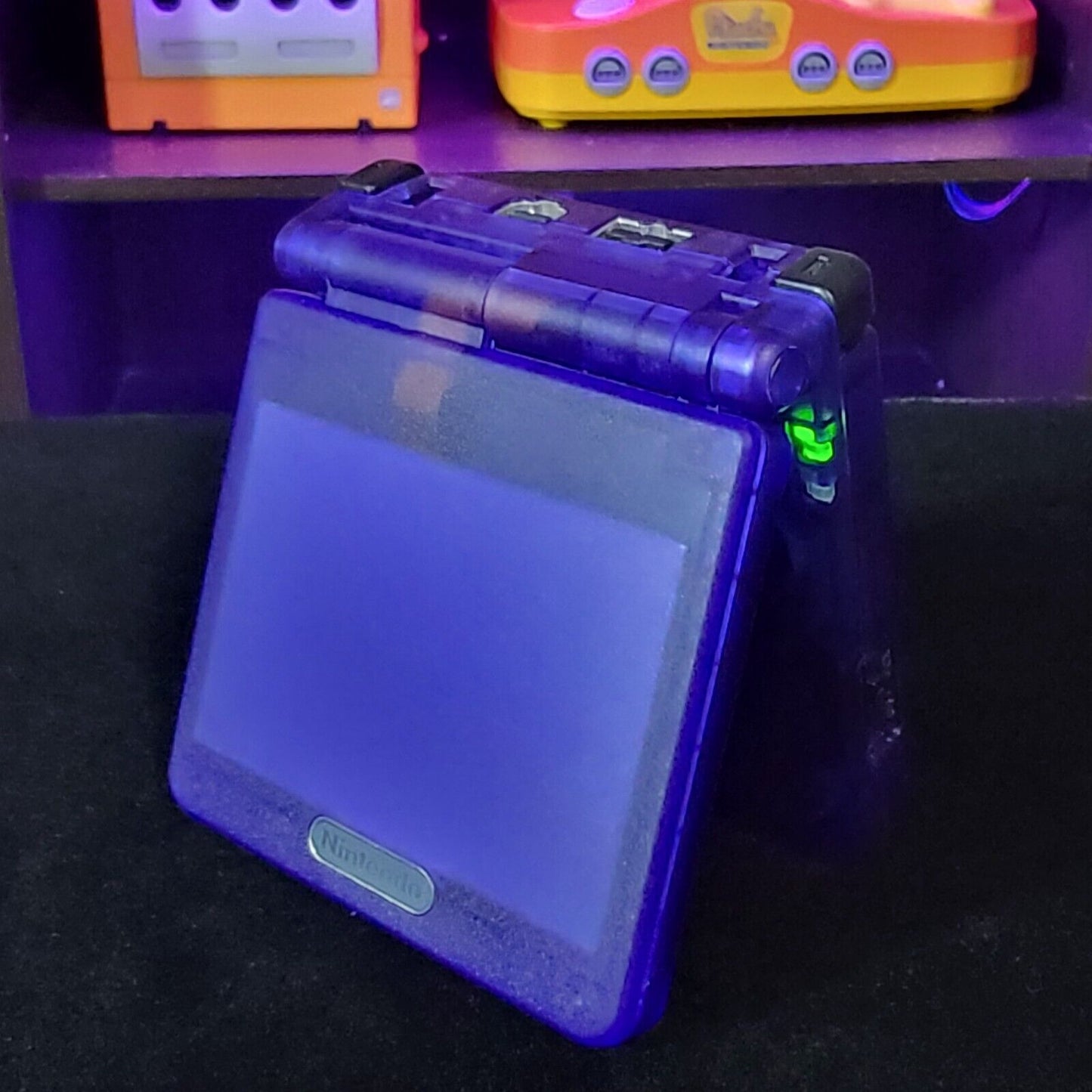 Grape Purple Nintendo Game Boy Advance GBA SP IPS MOD Adjustable Brightness