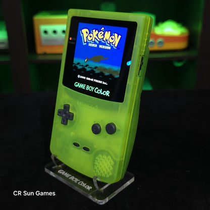 Green Glow In The Dark Gameboy Color Console OLED Touch Screen GBC Game Boy