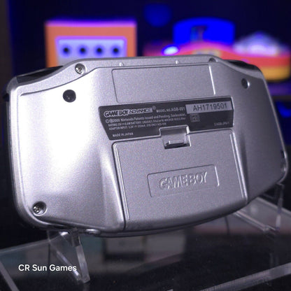 Silver Game Boy Advance GBA Console with iPS V5 Backlight Backlit LCD MOD