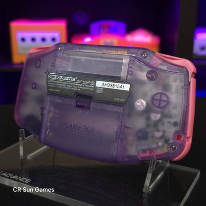Gengar Purple Game Boy Advance GBA Console with iPS V5 Backlight Backlit LCD MOD