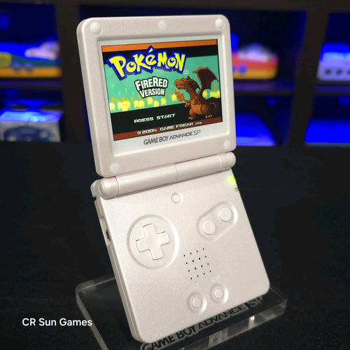 White on White Nintendo Game Boy Advance GBA SP IPS MOD Adjustable Brightness