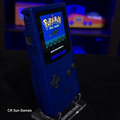 Blue Gameboy Color Console OLED Touch Screen GBC Game Boy