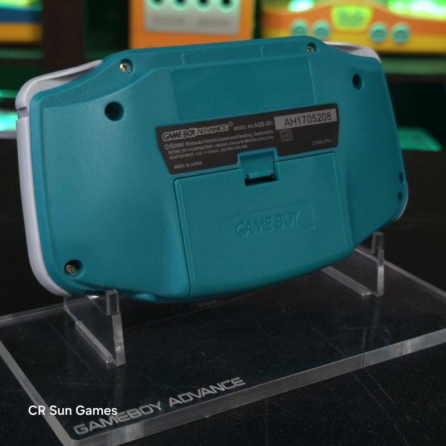 Teal Game Boy Advance GBA Console with iPS V5 Backlight Backlit LCD MOD Console