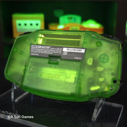 Link Zelda Clear Green Game Boy Advance GBA Console with iPS V5 Backlit LCD MOD