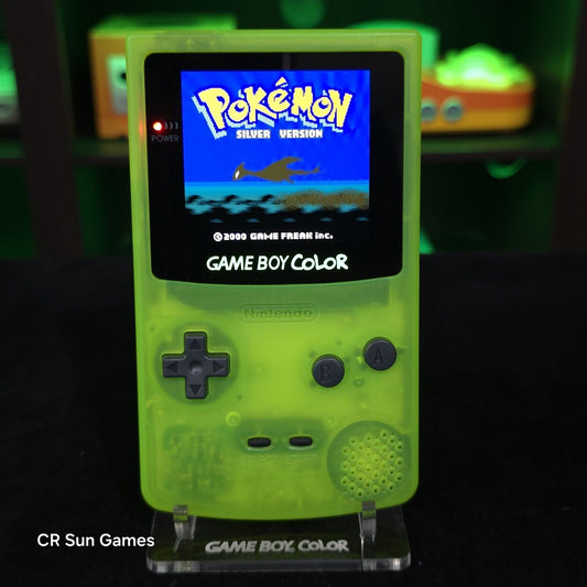 Green Glow In The Dark Gameboy Color Console OLED Touch Screen GBC Game Boy