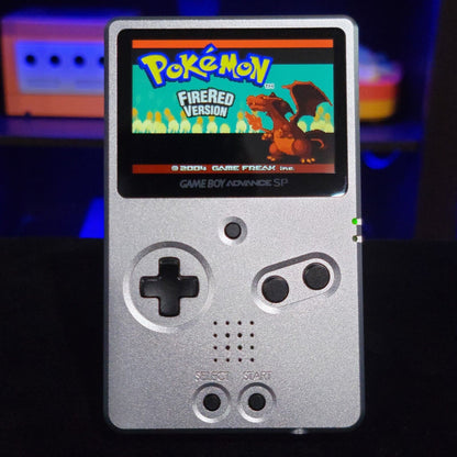 Gameboy Advance GBA SP Unhinged Aluminum IPS UsbC 1700 mAh Battery Headphone Mod