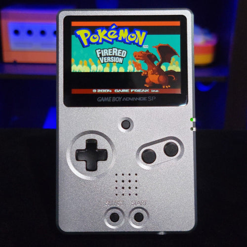 Gameboy Advance GBA SP Unhinged Aluminum IPS UsbC 1700 mAh Battery Headphone Mod