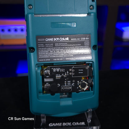 Teal Gameboy Color Console OLED Touch Screen And USB-C Rechargeable Battery