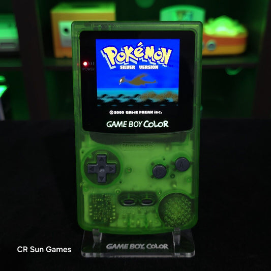 Clear Green Gameboy Color Console OLED Touch Screen GBC Game Boy