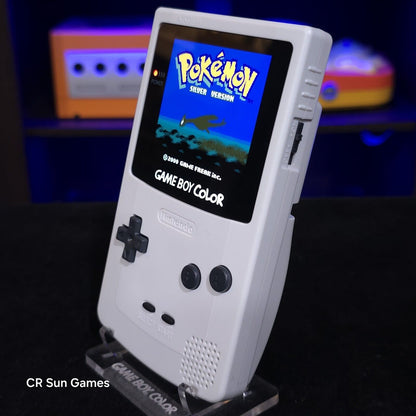 White Gameboy Color Console OLED Touch Screen And USB-C Rechargeable Battery