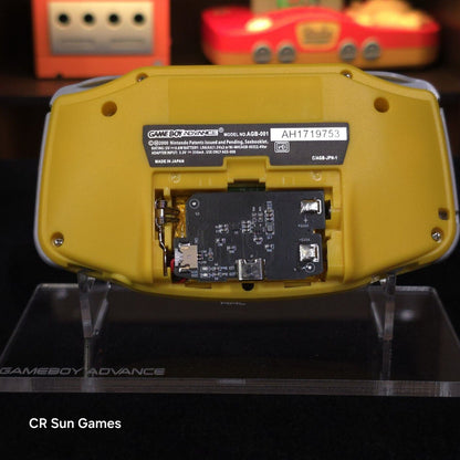 Yellow Game Boy Advance GBA iPS V5 LCD USB-C 1800 mAh Rechargeable Battery