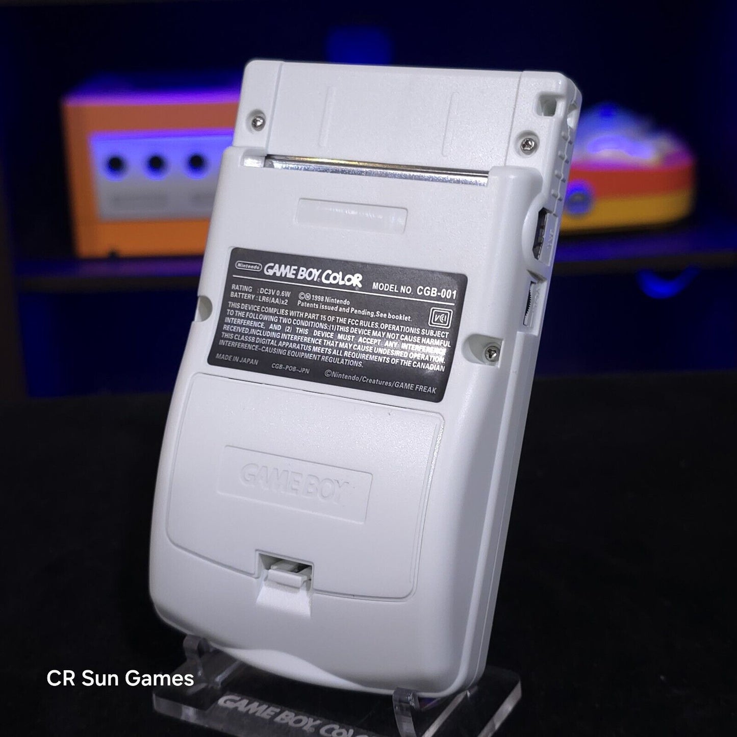 White Gameboy Color Console OLED Touch Screen GBC Game Boy