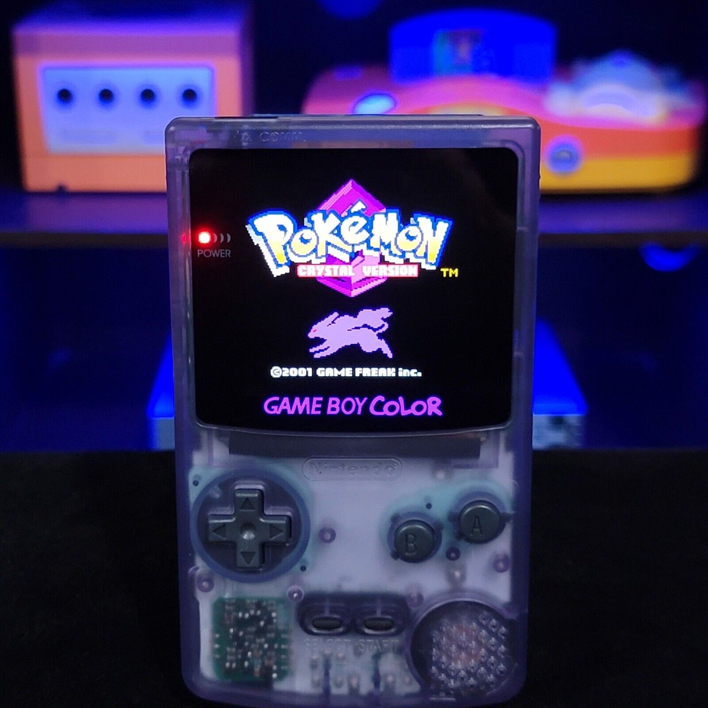 Atomic Purple Gameboy Color Console OLED Touch Screen USB-C Rechargeable Battery