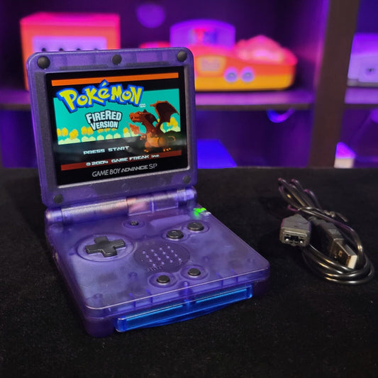 Grape Purple Nintendo Game Boy Advance GBA SP IPS MOD Adjustable Brightness
