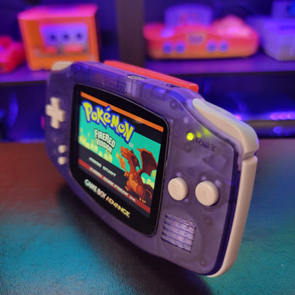 Grape Purpple Game Boy Advance GBA iPS LCD USB-C 1800 mAh Rechargeable Battery