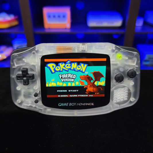 Clear Game Boy Advance GBA iPS Backlit LCD Usb-C 1800 mAh Rechargeable Battery