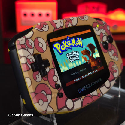 Pokemon Pokeball Game Boy Advance GBA iPS V5 Usb-C 1800 mAh Rechargeable Battery
