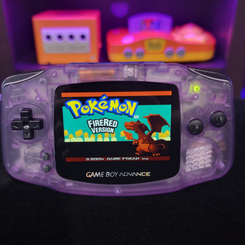 Atomic Purple GameBoy Advance GBA Console with iPS Backlight Backlit LCD MOD