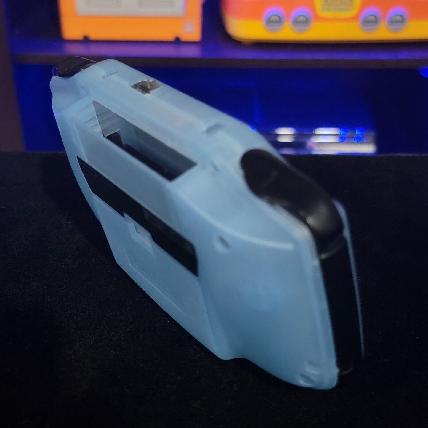 Glacial Glow In The Dark Gameboy Advance GBA Console with iPS Backlight LCD MOD