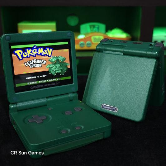 Green Nintendo Game Boy Advance GBA SP IPS MOD Adjustable Brightness
